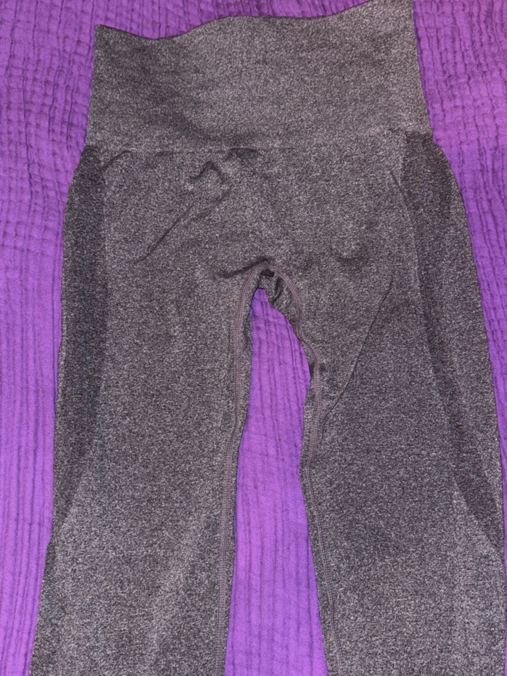 NVGTN Girls' Shimmery Charcoal High-Waist Leggings
